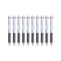 사무용 2색 볼펜 10p세트 (0.7mm) 홍보 인쇄 판촉볼펜, 1개, 색상