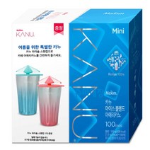카누미니 아이스블렌드 아메리카노100T+파라솔스텐컵/새상품 유통기한 23년 4월