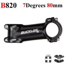 카본 스템 BUCKLOS MTB 핸들 줄기 6/17도 알루미늄 탄소 초경량 자전거 60-120mm 부품, [17] B820-7 degrees-80mm