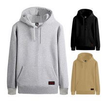 봄가을용 특양면 무지 후드티셔츠(국내산) (M-3XL)