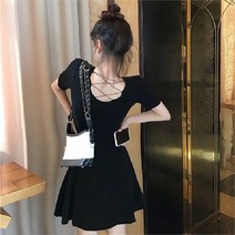 [겟잇미] U넥 스트랩 플레어 미니원피스 (9636389)