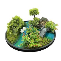 원형 테이블 꽃 이끼 장식 식물 인테리어, 직경 2000mm  높이 260mm