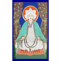 불사탱화 중교 무속 큐빅 그림 만들기 구슬자수 큐빅 공예 보석십자수 재료 세트, 80x125cm 전체 원형 큐빅