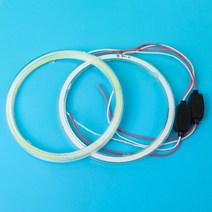 자동차 라이트습기제거제 자동차 라이트60mm-120mm LED 천사 원형 자동차 헤드 라이트 오토바이 링 조리개, 한개옵션1, 05 100MM