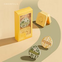 [공식판매처] 아모탈스 100점 애기궁둥이 퍼프 L세트 XL세트 틱톡 대왕 모찌 파운데이션 쿠션, XL 케이스 세트(XL그린+XL옐로우+케이스)
