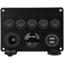 부품 차박 단자 선박 컨트롤판넬 4구 DC USB 요트, 5단 스위치