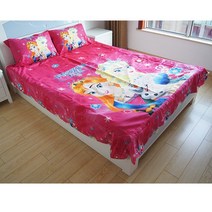 해외직구 냉동 esla 안나 벨라 공주 침구 세트 스파이더 맨 얽힌 bedlinen flatsheet with ruffles pillowcase, Only Flatsheet, Frozen elsa anna 3