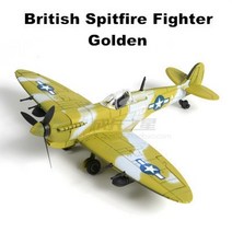 프라모델입문 전투기 프라모델 비행기 모형 f18 f14 148 wwii 독일어 bf109 영국 허리케인 4d 조립 군사 모델 팔 빌딩 블록 장난감 소년, 스핏파이어 골든