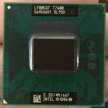 노트북 프로세서 인텔 cpu 노트북 코어 2 듀오 t7600 cpu 4m 소켓 479 캐시2 33ghz667 듀얼 코어 노트북 프로세서 지원 945, 없음