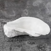 굴 껍질 세라믹 접시 북유럽 스타일 모던한 특수 분자 요리 디너 플레이트 프렌치 레스토랑 캐비어, 12x7cm