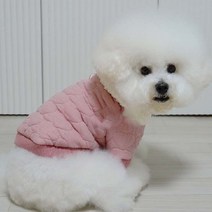 입히기쉬운강아지옷 시바견 패딩 누빔 하트, 핑크