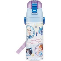 스케이터 물통 470ml 디즈니 아나운서와 눈 여왕 23 직접 마시는 소녀 스테인레스 스포츠 병 SDC4-A
