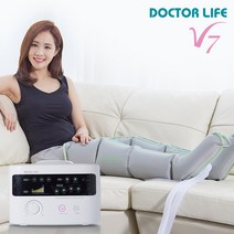 [닥터라이프] V7 공기압 다리 종아리 사지압박순환장치/의료기기/국내생산/ 본체+다리세트(화이트)