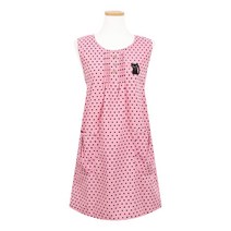 더와이 물방울 주름 앞치마, 1개, 핑크