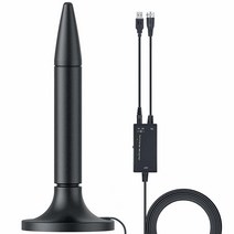 증폭 HD 디지털 TV 안테나 300 마일 장거리 수신 실내 HDTV 앰프 포함 4K 1080P VHF UHF 채널 지원 Mexonga