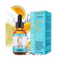 비타민C 세럼 for Face with 히알루론산 Ferulic Acid Anti Aging 세럼 | Pore Minimizer Acne Scars Dark Spot Remo