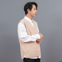 키작은남자 럭콘 브이넥 니트 조끼