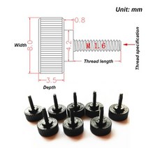 15pcs m1.6 탄소강 엄지 나사 메트릭 널링 큰 플랫 헤드 조임 나사 수동 조정 볼트 베이클라이트 산업 손잡이, 5개 m1.6, 폭8 x 깊이 3.5mm, 5mm