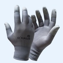 작업 포장 물류 부업 손가락코팅 장갑 2P 상하차 공사, 1개, 국산DHAUS 일반PU장갑2켤레세트 블랙L