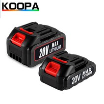 KOOPA TOOL 20V 충전식 배터리 3ah 1.5ah 전기 톱 렌치 드릴 앵글 그라인더 전동 공구 배터리 용 리튬 이온 배터리, 배터리 모델 번호: 5노트