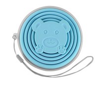 멜라민 컵 파티 플라스틱 일회용 보틀 접이식 텔레스코픽 실리콘 물병 야외 여행 어린이 스포츠 접을 수있는 휴대용 칫솔질 구강 세척제, 하늘색, 1-270ml