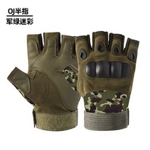 그랜트글러브 8온스 권투 복싱 글러브 전술갑 남자 특전사 마니아 방풍내마격투기 야외 바이크 모터스포츠갑, 13 O记半指绿迷彩色实惠款