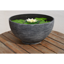수반 연꽃 식물 화분 어항 수경 화분 화초 거실 정원, 블랙 스몰 (구경 35cm) + 1개