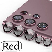 삼성 호환 S22 S23 울트라 플러스 5G 카메라 렌즈 보호 캡 갤럭시 유리 금속 링 커버, [03] For Galaxy S23 Plus, [03] Red
