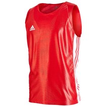 아디다스 복싱복 상의 적 백 탄력소재 격투기