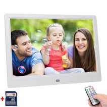 동영상플레이어 초소형라디오 10 인치 HD IPS LCD 디지털 프레임 알람 시계 MP3 MP4 비디오 플레이어 원격 데스크탑 1280*800, [01] EU 플매트 카펫 러그, [01] white 4gb sd card