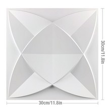 집 벽 혁신 기하학 3d 벽 패널 비 자체 접착 3d 벽 스티커 아트 세라믹 타일 벽지 룸 욕실 천장, 매트 화이트 - 1개, q