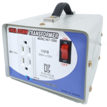 에이치아이일렉트릭 1KVA 국내용 220V-100V 가정용변압기 일본직구제품100V 한국220V에서 사용 HLT-1000D, 1개
