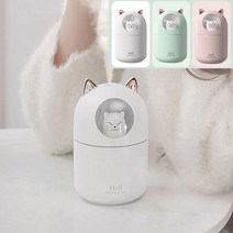야옹이 미니가습기 소형 탁상용 집이건조할때 습도올리기 책상용 USB 가정용원룸 방건조할때, 미니가습기(필터5개포함), 민트