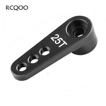 RC서보 아두이노서보모터 금속 25t 서보 혼 m3 스레드 스티어링 암 서버 로커 savox power hd hsp 서보 모터 18 110 rc 자동차와 호환 가능, 블랙 1개