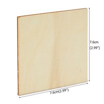 건축모형 basswood 재료 배스우드 공예 우드 사각형 나무 조각 디스크 칩 집에 대 한 목조 장식품 DIY 재료, 03 20pcs