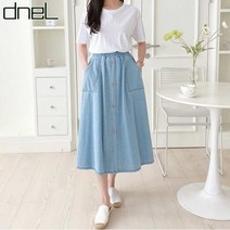 드넬 드넬 버튼데님스커트DWS21539A
