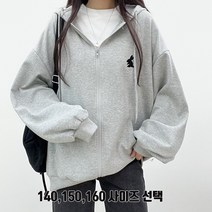 [ S free 두가지사이즈]벌룬래빗후드집업 점퍼