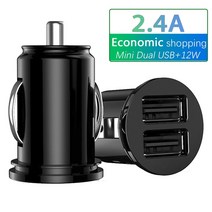 전기차 충전기 220v 듀얼 usb 스마트 자동차 휴대 전화 자동차 미니 어댑터 블랙 12v 전원 공급 장치는 여러 소켓을 지원합니다., 검은색