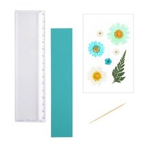 [바보사랑] 아크릴자(평면) 만들기세트 파랑배경지(압화디자인), 상세 설명 참조