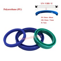 폴리우레탄 유압 실린더 오일 실링 링 ID 24 - 60mm 두께 7mm UN/UHS/U/Y 타입 샤프트 구멍 일반 씰 개스킷, [11]45 x 55 x 7 mm, [02]10 PCS