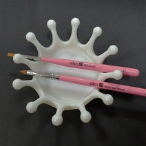 브러쉬 홀더 컵받침 소품 악세서리 거치대 붓받침 크라운, 브러쉬홀더/소품용기/화이트/10ea