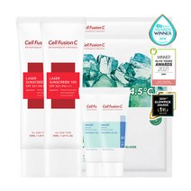 레이저 썬스크린 100 50ml+50ml + 패리어 수분크림 20ml*2개 + 시카쿨링마스크 2매