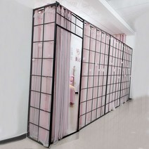 다용도파티션 미용실 병원 샵 병원 칸막이 가림막, 로즈골드 1칸 커튼제외