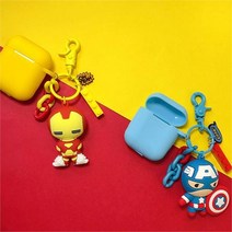 톡톡튀는 히어로캐릭터 에어팟케이스 키링, 히어로캐릭터_블랙