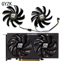 블랙 울프 버전 그래픽 카드 교체 팬 XFX Radeon RX5600XT 5700 8GB RAW II, 01 a pair of fans