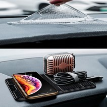 베이스어스 베이스어스 찰떡 차량용 논슬립 거치대 젤 패드, 투명 SUWNT-02