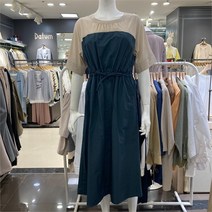 튜브 NC13 라운드 화섬 배색 원피스 TUOW21830