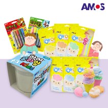 반짝 버터슬라임 만들기 세트 총 4종 ( 아이슬라임 키즈 22투명oz(625g) + 반짝이풀 메탈릭 컨페티 中 택1 + 아이솜 6종 中 택2) [브랜드스토어오픈], 연주황, 분홍