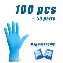 녹색 일회용 장갑 안전 시험 니트릴 다목적 방수 가정용 식품 심기 농업 작은 100, Blue-100 pcs_L
