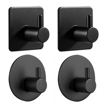 초강력스텐 벽후크 현관마스크걸이 못없이액자걸기, 반듯후크2구